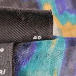 Apostrophe  M Black Blue Green Abstract Print Sleeveless‎ Ruffle Trim Tank Top Photo 8