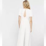 Club Monaco White Open Back V-neck Short Sleeve Jumpsuit Size 00 Photo 2