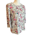 Coral Bay  women’s Christmas flamingo print top size petite medium Photo 1