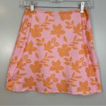 Princess Polly  Pink & Orange Floral Mini Skirt Size 4 Photo 0