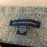 American Eagle Women's Striped Crewneck Knit Pullover Sweater Gray Black Size S Photo 2