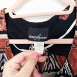 90s Positive Attitude Womens Dress Size 8P Black Rust Boho Tribal Fall Midi‎ Photo 4