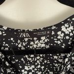 ZARA  Women’s Medium Black White Longsleeve Dress Photo 1
