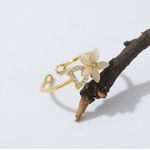 18K Gold Plated Adjustable Flower Ring for Women Photo 3