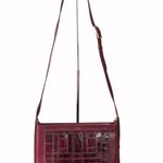 Vintage Authentic Burgundy Croc Shoulder Bag Red Photo 6