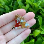 Vintage 1982 Orphan Annie & Dog Sandy Brooch Pin By Applause Gold Backing Multiple Photo 1