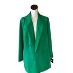 Marc New York NWT  OPEN FRONT GOLD BUTTON  WRINKLE FREE BLAZER In Green Photo 1
