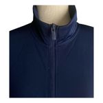 Adidas NWT--NAVY BLUE AND WHITE JACKET-SIZE LARGE new with tags, has hand pockets Measurements: Bust: armpit to armpit 22 inches Length: shoulder seam to bottom 27 inches Photo 1