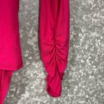 Bisou Bisou Pink Ruched Sides Long Sleeve T-Shirt - Size Medium - Gathered Back Photo 2