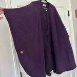 Vintage Peter James Purple Wool‎ Cashmere Cape Buttons Coat Wrap Poncho One Size Size XL Photo 6