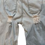 Purple Candy Unique Denim High Rise Extreme Distressed Flares Light Wash, Sz XL Blue Photo 7