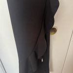 Black Formal Evening Dress with Ruffle Slit Photo 10