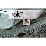 Jolt  Pullover Top ~ Crochet Top & Sleeves ~ Size Medium ~ Light Green Photo 5