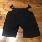 Urban Outfitters  Black Biker Shorts Cut Out Buckle Detail Stretchy Size Medium Photo 2