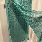 Effy Hematian silky teal old money euro luxury look scarf tiger fancy Green Photo 2