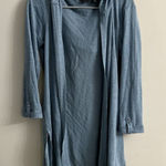 Tahari  Womans Hooded Cardigan Sweater Small 100%‎ Linen Long Line Open Front Photo 0