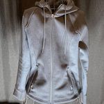 Swisstech Ladies' Navy Blue Waffle Fleece Lined Hooded Zipper Jacket Size XS Photo 0