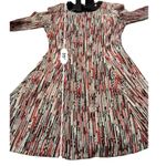 Alice + Olivia  Gwyneth Tie Neck Fit & Flare‎ 3/4 Sleeve Mini Dress Size 2 Photo 10