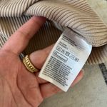 H&M Tan Ribbed Collared Cropped V-Neck Long Sleeve Top XL Photo 4