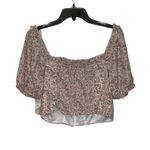 Altar'd State  Crop Top Size Medium Pink‎ Multi Floral Pattern Lined Polyester Photo 7