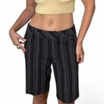 Loft Black & white striped shorts capri fit Photo 2