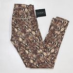 DYI S Signature Tight Printed Snakeskin Reptile HighRise Brown Leggings Workout Photo 1