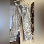 Pistola  $170 Cassie High Rise Straight Pants Coated Prism Silver Metallic Disco Photo 1