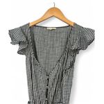 For Love and Lemons L Gingham Jumpsuit Sunny Tie Waist Cropped One Photo 2