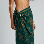 Women’s Rayon Sarong Wrap Skirt Made in Bali Resortwear Coverup Vacation Blue Size XS Photo 0