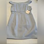 superdown Revolve   Meghan Mesh Stripe Dress Size large baby blue mini dress NWT Photo 5