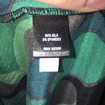 EXPRESS  XS silk teal and black silk square neck mini dress Photo 1