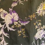 H&M  Floral Cap Sleeve Blouse Size‎ 8 NWT Olive Green Boho Chic Earthy Minimalist Photo 5