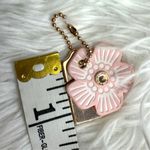Coach  Gold Tea Rose Flower Floral Bag Charm Hang Tag Photo 2