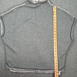 Pilcro Funnel Neck Cut Off Pullover Womens Small Gray Terry Boxy Casual Pullover Photo 4