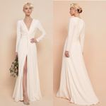 Reformation Plus Size Bridal Gatsby Long Sleeve Maxi Dress in Ivory Size 20 NWT Photo 2