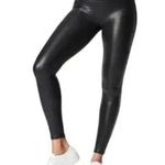 Spanx  Faux Leather Leggings Shaping Compression High Waisted Stretch Black M Photo 0