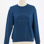 White Fox Boutique White Fox Calabasas Los Angeles‎ Embroidered Blue Sweatshirt Casual Womens Small Photo 0