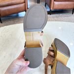 Lucky Brand  Jemimmy Platform Sandal Brown Leather Woodgrain Women's‎ Size 11 Photo 5