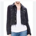 GRLFRND  fade black denim frayed cropped jacket Revolve fall designer jean casual Photo 1