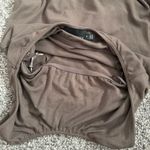 The Limited Vintage Y2K Sand Grey Brown Beaded Grunge Stretch Halter Tank Top Photo 10