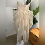 Lamarque Pixie Corset‎ Tulle Sheer Mini Dress Light Beige Womens Size Small White Photo 5