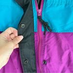 Hunt Club Vintage 90’s jacket windbreaker Teal purple color block ize small Photo 5