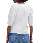 Madewell NWD  Puff Sleeve Tee White Size Small Photo 1