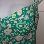 WAYF Malibu Faux Wrap Green Floral Midi Dress Size XL Photo 5