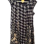 Anthropologie  MAEVE Blue & White Indiga Dress Sz M Tie-Back with Tassels Photo 2