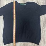 Ralph Lauren LAUREN  Black 100% Cashmere V Neck Sweater Size 2X Photo 4
