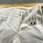 Ralph Lauren Lauren  White‎ Crop Pants Women 14 Stretch Straight Wide Leg Casual Photo 6