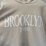 ZARA Cream Graphic Sweatshirt Brooklyn Urban Streetwear Aesthetic Size Small Photo 1