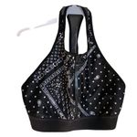 Reebok  bandana print “Happiness is my warm-up” mesh T back sports‎ bra Photo 1