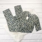 Sea NY Womens Lucia Floral‎ Straight Leg Jumpsuit in Green Size 2 NEW Photo 2